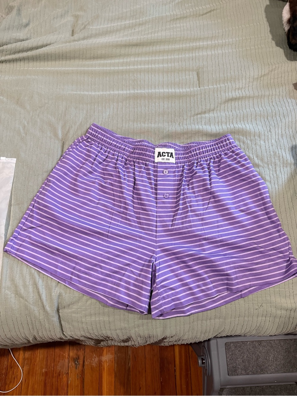 ACTA Purple Striped Women’s Lounge Shorts